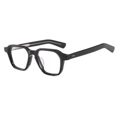 Clef Vintage Acetate Eyeglasses Frame Rectangle Frames Southood Black Silver 
