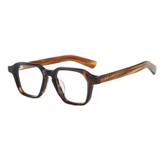 Clef Vintage Acetate Eyeglasses Frame Rectangle Frames Southood Leopard 