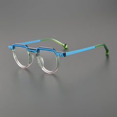 Clem Retro Acetate Eyeglasses Frame Geometric Frames Southood Blue Green 