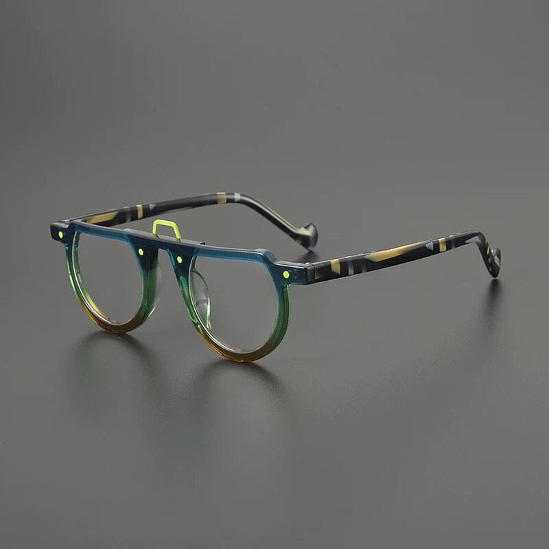 Clem Retro Acetate Eyeglasses Frame Geometric Frames Southood Blue Green 