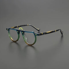 Clem Retro Acetate Eyeglasses Frame Geometric Frames Southood Blue Green 