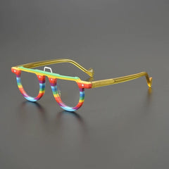 Clem Retro Acetate Eyeglasses Frame Geometric Frames Southood Rainbow 