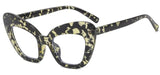 Cleo Cat Eye Glasses Frame Cat Eye Frames Southood black flower clear 