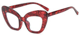 Cleo Cat Eye Glasses Frame Cat Eye Frames Southood purple red flower 
