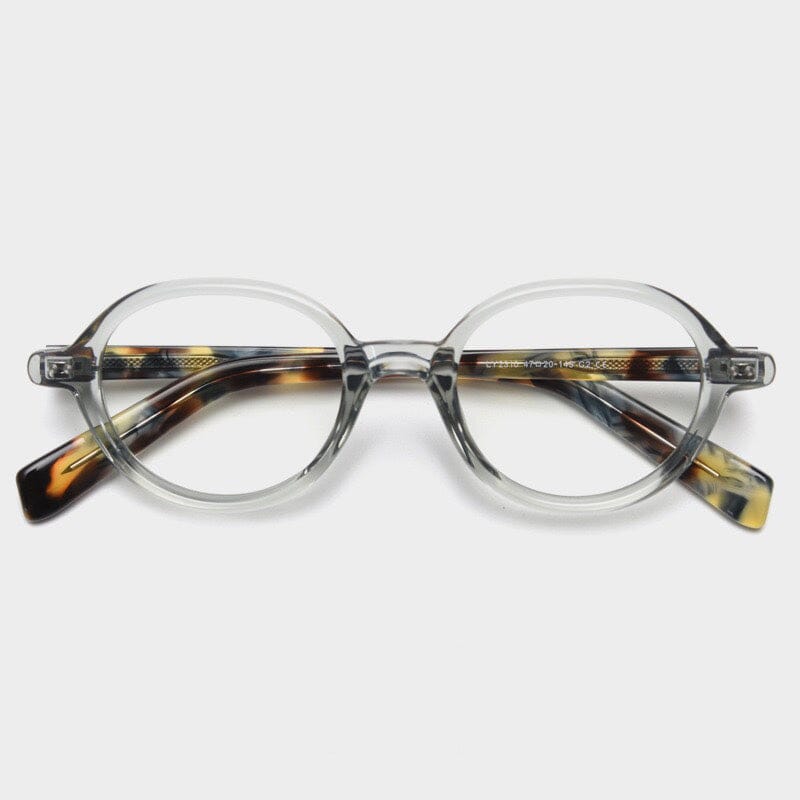 Cleve Oval TR90 Vintage Eyeglass Frame Oval Frames Southood Clear Gray 