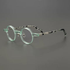 Cob Vintage Round Acetate Glasses Frame Round Frames Southood Transparent Green 