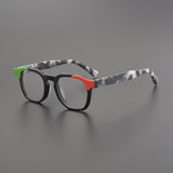 Conidi Acetate Rectangle Glasses Frame Rectangle Frames Southood Matte Black 