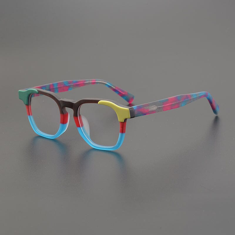Conidi Acetate Rectangle Glasses Frame Rectangle Frames Southood Matte Blue 