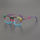 Conidi Acetate Rectangle Glasses Frame Rectangle Frames Southood Matte Blue 