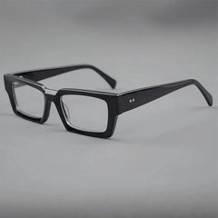 Cooper Vintage Square Acetate Glasses Frame Rectangle Frames Southood Black 