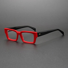 Cooper Vintage Square Acetate Glasses Frame Rectangle Frames Southood Red Black 