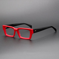 Cooper Vintage Square Acetate Glasses Frame Rectangle Frames Southood Red Black 