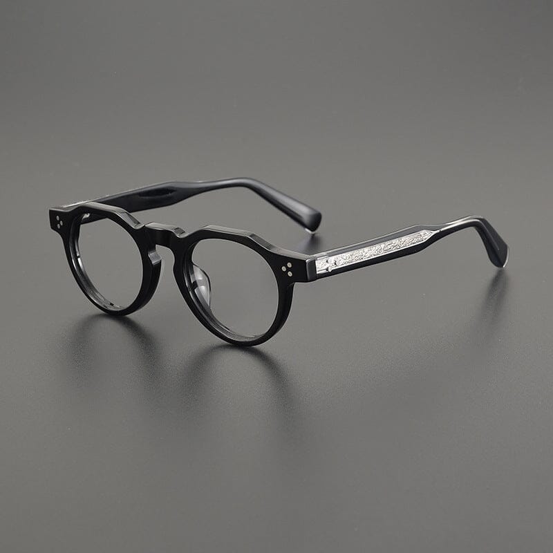 Crowe Vintage Acetate Glasses Frame Geometric Frames Southood Black 