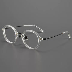 Crunch Vintage Acetate Titanium Glasses Frame Round Frames Southood Clear 