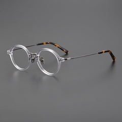 Crunch Vintage Acetate Titanium Glasses Frame Round Frames Southood Clear 