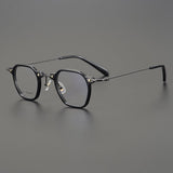 Dain Vintage Acetate Titanium Glasses Frame Geometric Frames Southood Black 