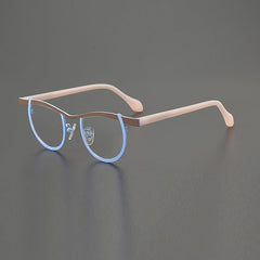 Daley Colorful Titanium Glasses Frame Cat Eye Frames Southood Brown Blue 