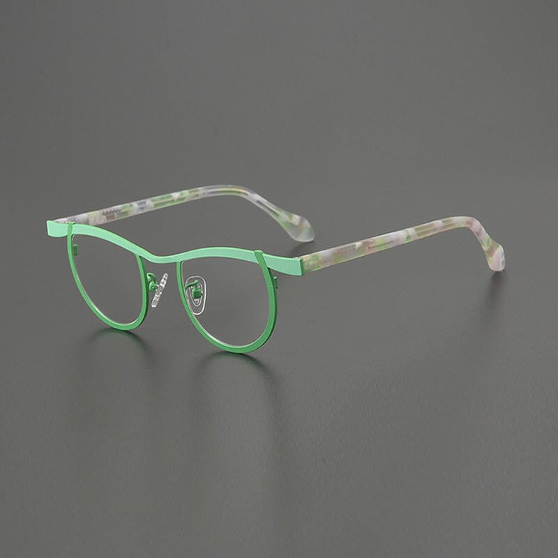 Daley Colorful Titanium Glasses Frame Round Frames Southood Green 