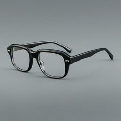 Dan Vintage Acetate Glasses Frame Rectangle Frames Southood Black 