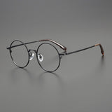 Daniel Vintage Titanium Glasses Frame Round Frames Southood Black 