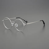 Daniel Vintage Titanium Glasses Frame Round Frames Southood Silver 