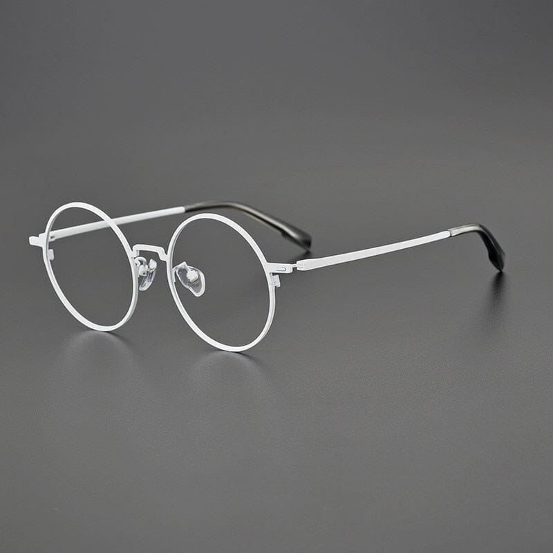Daniel Vintage Titanium Glasses Frame Round Frames Southood White 