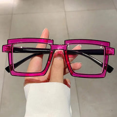 Dannia Cyberpunk Square Glasses Frames Rectangle Frames Southood Purple 