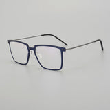 Danyelle Ultra light Titanium Glasses Frame Rectangle Frames Southood Blue 
