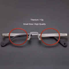 Darice Titanium Round Glasses Frame Oval Frames Southood Red 