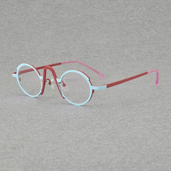 Darice Titanium Round Glasses Frame Round Frames Southood Blue Red 