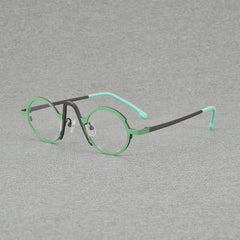 Darice Titanium Round Glasses Frame Round Frames Southood Green Grey 