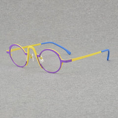 Darice Titanium Round Glasses Frame Round Frames Southood Purple Yellow 