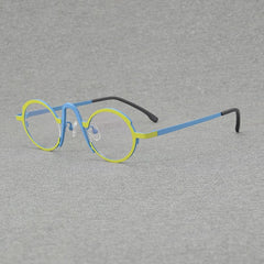 Darice Titanium Round Glasses Frame Round Frames Southood Yellow Blue 