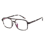 Darren Men TR90 Retro Square Glasses Frame Rectangle Frames Southood Black Leopard 