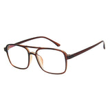 Darren Men TR90 Retro Square Glasses Frame Rectangle Frames Southood Clear Tea 