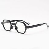 Daryll Polygon TR90 Vintage Eyeglass Frame Geometric Frames Southood Bright Black 