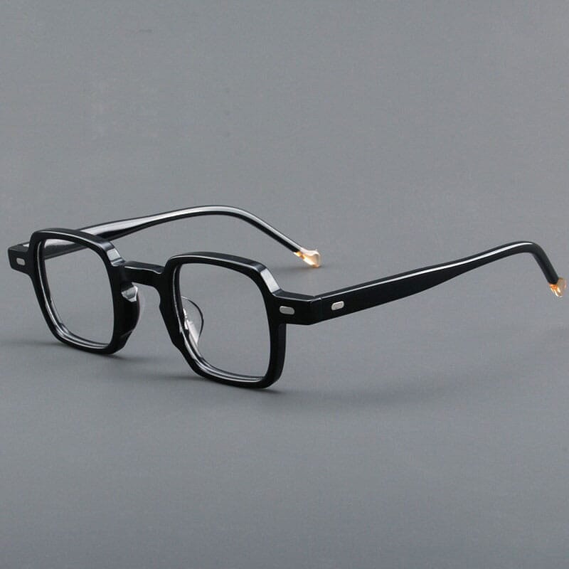 Dene Retro Small Rectangle Acetate Frames Rectangle Frames Southood Black 