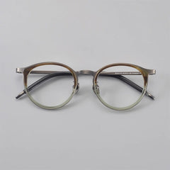 Denton Titanium Acetate Glasses Frame Round Frames Southood Amber 