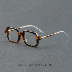 Des Retro Brand Acetate Optical Glasses Frame Rectangle Frames Southood Leopard 