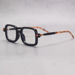 Des Vintage Black Square Glasses Frame Rectangle Frames Southood black leopard clear 