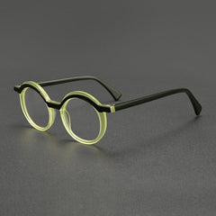 Dill Retro Acetate Glasses Frame Round Frames Southood Yellow Green 