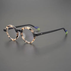 Dimash Round Acetate Optical Glasses Frame Round Frames Southood Matte gray leopard 