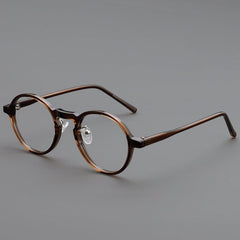 Doncic Vintage TR90 Eyeglasses Frame Round Frames Southood Tea 
