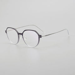 Donnalyn Ultra light Titanium Geometric Glasses Frame Geometric Frames Southood Gradient gray 