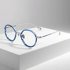 Dony Retro Titanium Glasses Frame Geometric Frames Southood Blue 