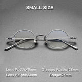 Drew Round Titanium Glasses Frame Round Frames Southood Clear Small 