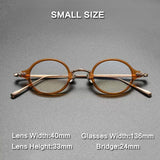 Drew Round Titanium Glasses Frame Round Frames Southood Tea Small 