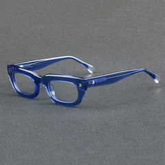 Eaman Vintage Acetate Glasses Frame Geometric Frames Southood Blue 