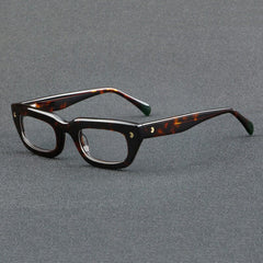 Eaman Vintage Acetate Glasses Frame Geometric Frames Southood C4 Leopard 