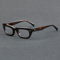 Eaman Vintage Acetate Glasses Frame Geometric Frames Southood Leopard 